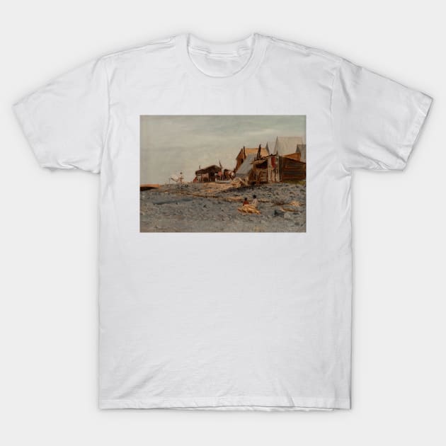 Salmon Fishery Village by Albert Bierstadt T-Shirt by Classic Art Stall